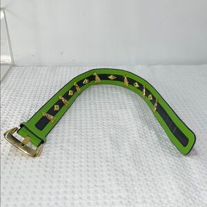 VINTAGE ESCADA PANTHER STUDDED COLOR-BLOCK BELT FTL-02-139